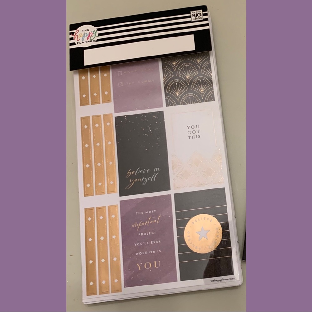Gold & Purple Goals/Planning Sticker Book - The Happy Planner - Build Your Own